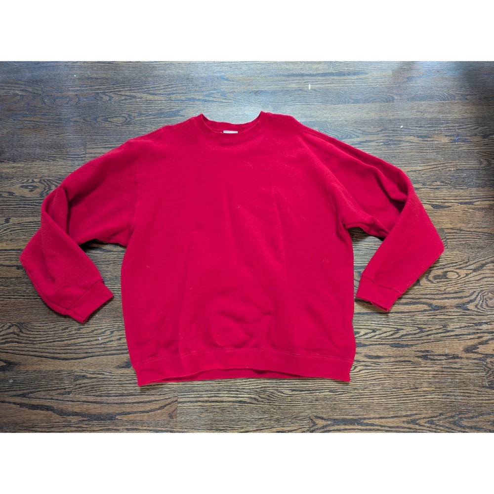 Vintage 90s Pluma Heavyweight Fleece Sweatshirt Mens Size 2XL Crewneck RED